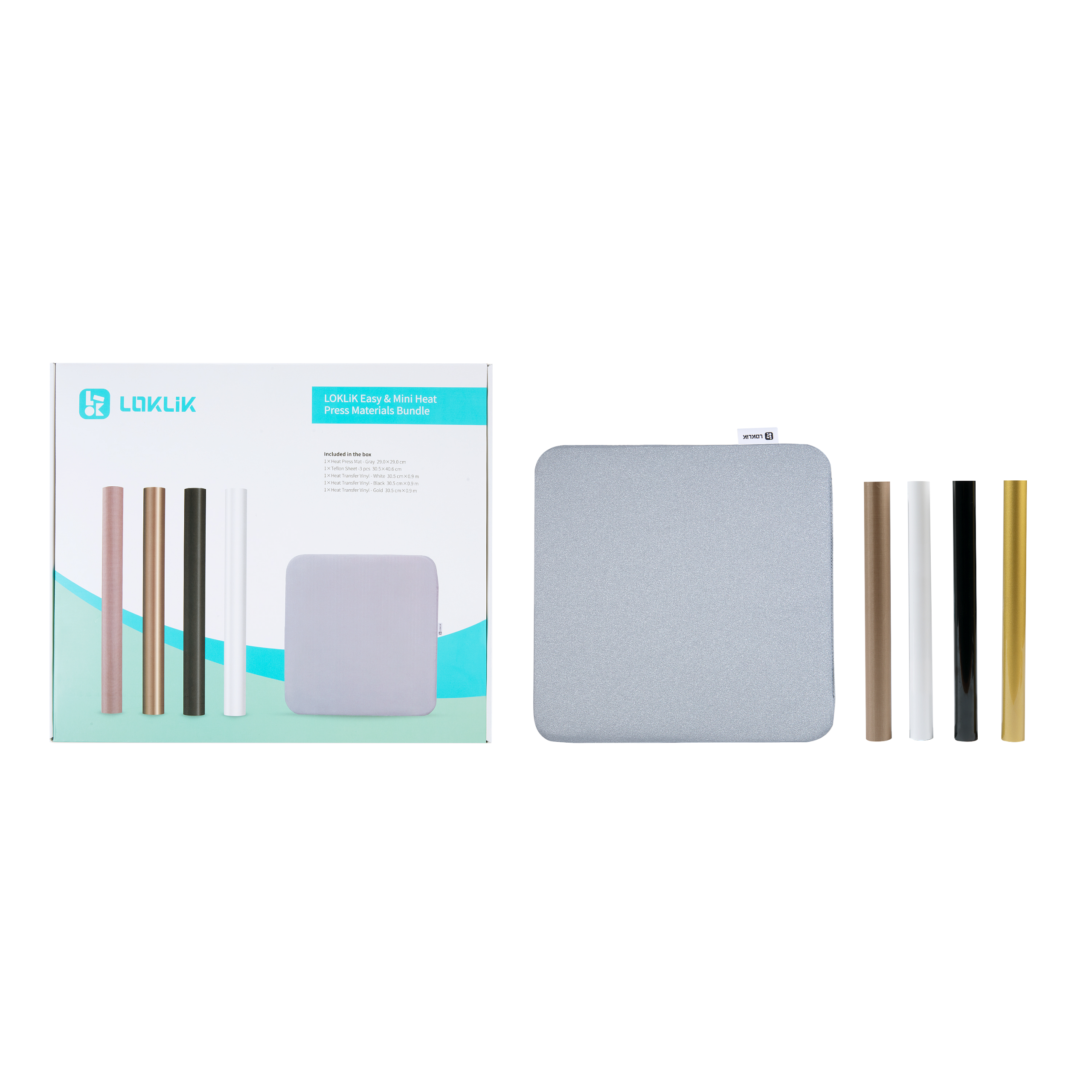 (png)LOKLiK Easy & Mini Heat Press Materials Bundle