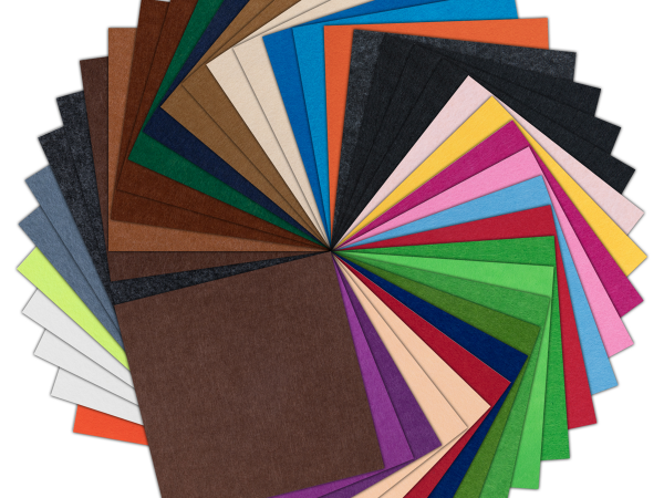 LOKLiK Felt Sheet Bundle 1,0 mm - Mixed Colors - 42 Pack