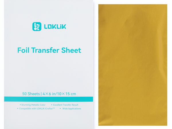 LOKLiK Foil Transfer Sheets Gold – 50 Pack