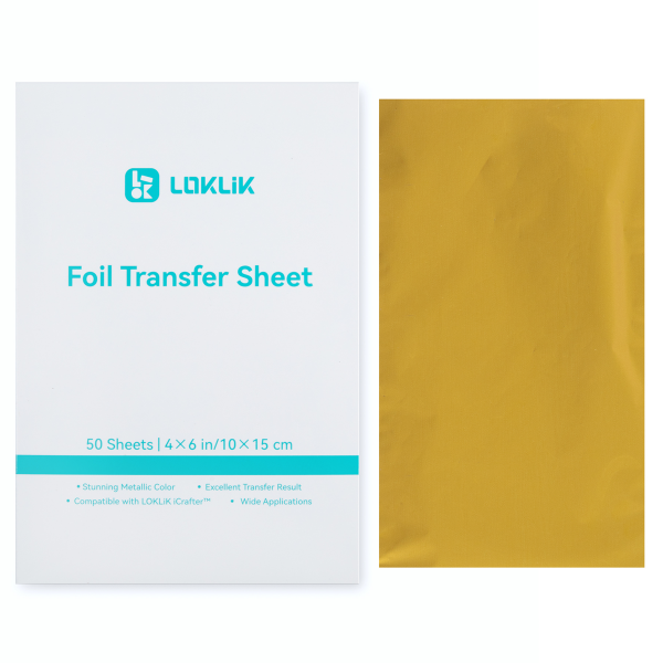 LOKLiK Foil Transfer Sheets Gold – 50 Pack