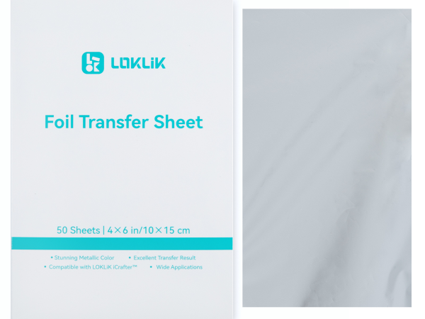 LOKLiK Foil Transfer Sheets Silver – 50 Pack