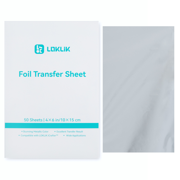 LOKLiK Foil Transfer Sheets Silver – 50 Pack