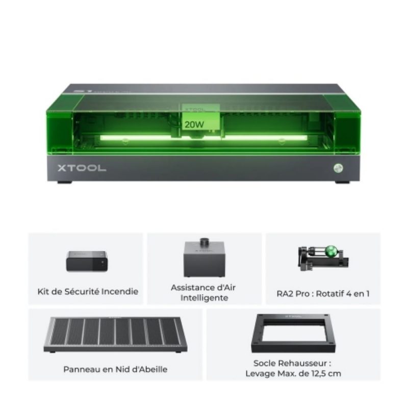 xTool S1 20W - Kit de Luxe